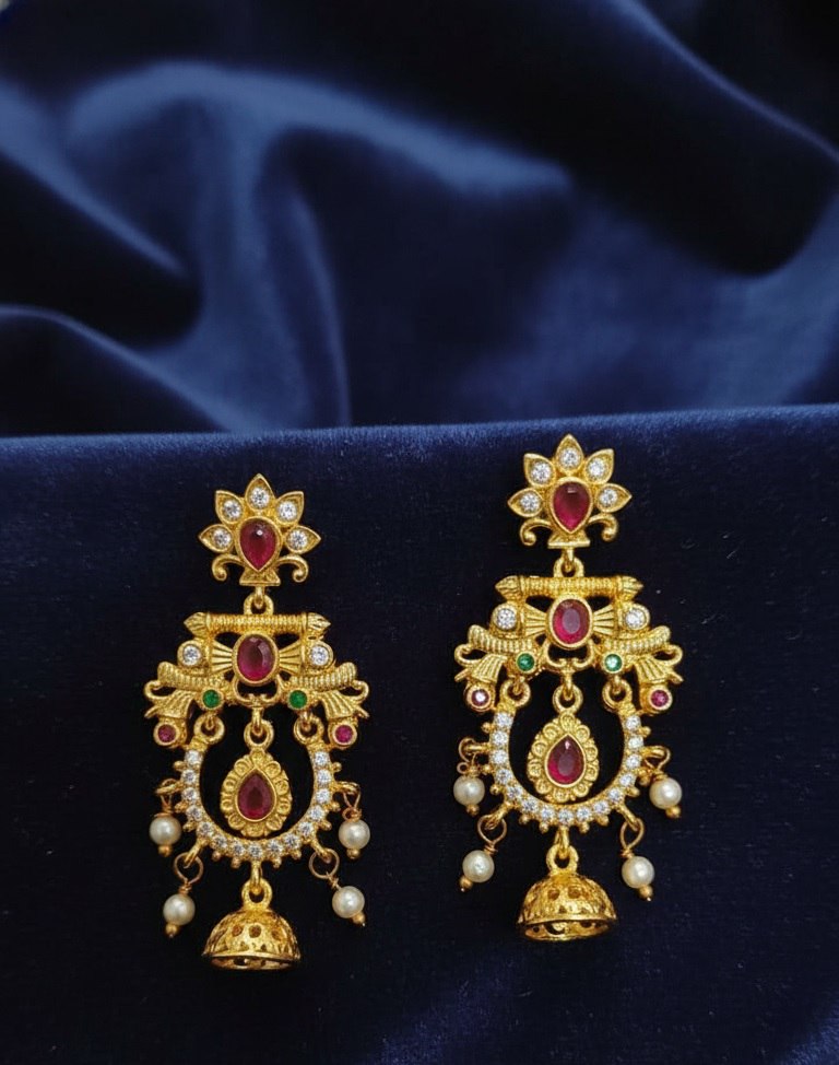 Traditional Kundan Jhumka Earrings