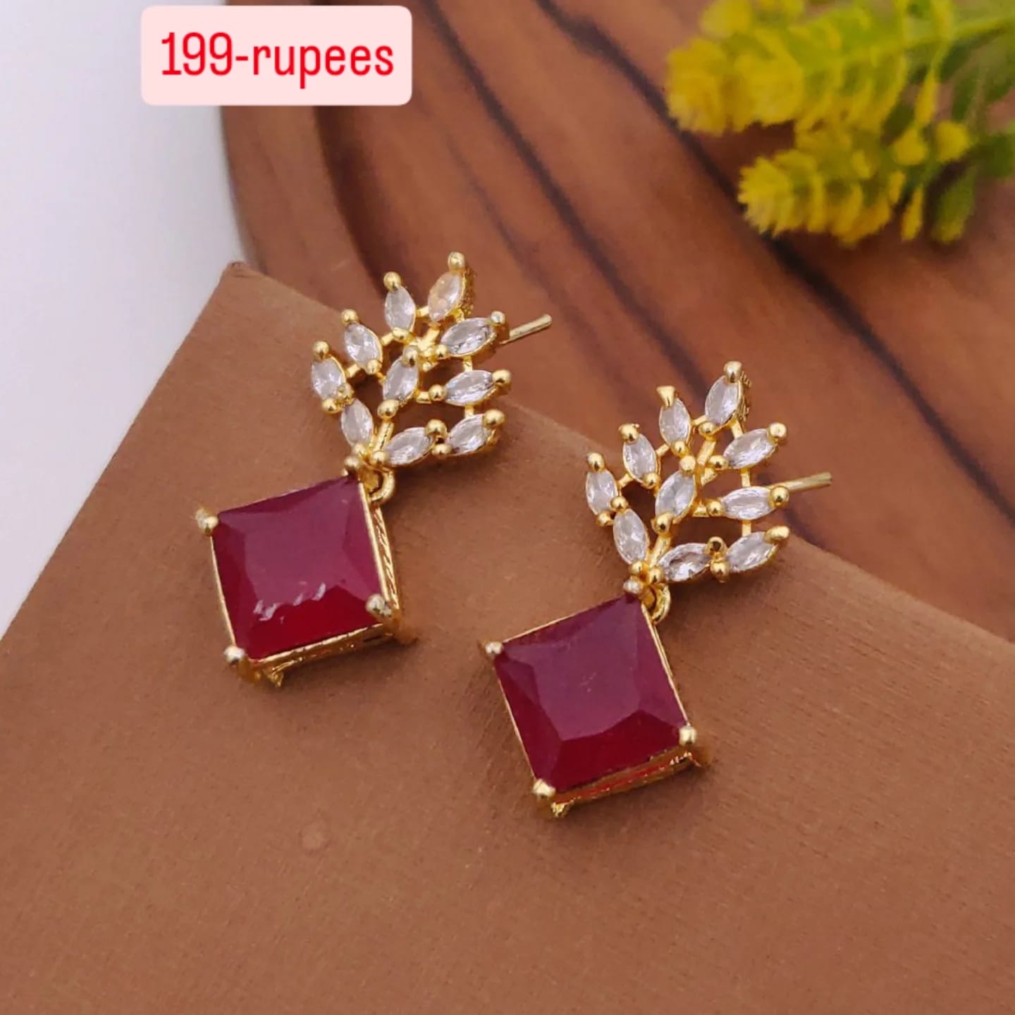 Elegant Crystal and Black Stone Earrings