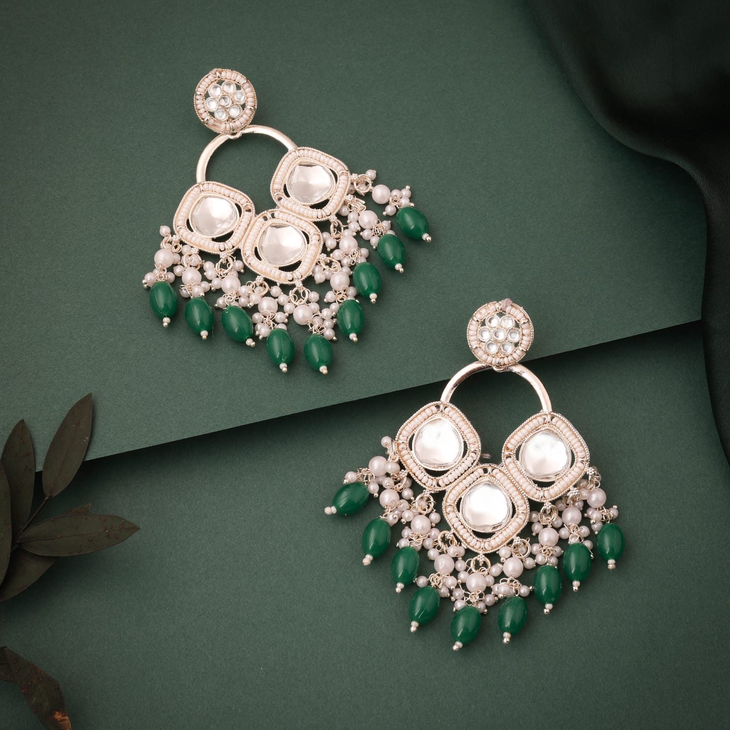 Kundan Chandbali Earrings
