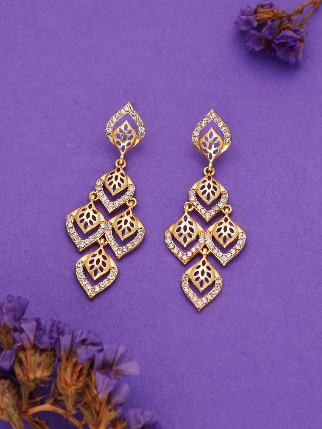 Gold Plated Chandelier Earrings