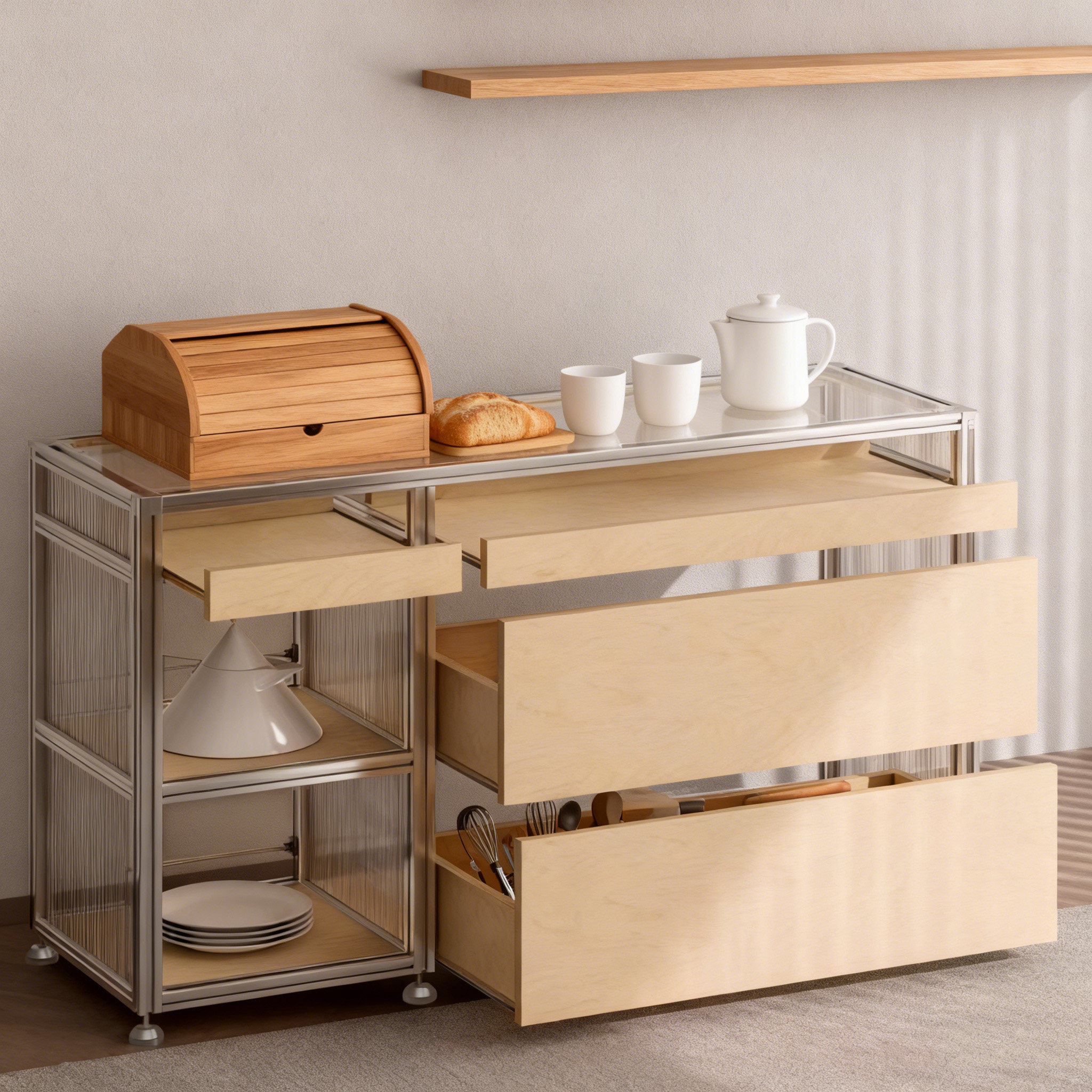 Aluminum Profile Modern Marine Board Sideboard 