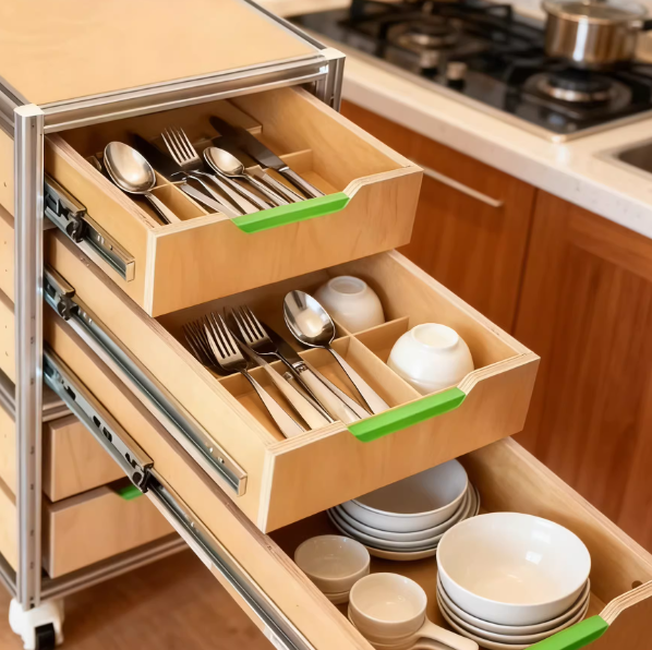 Aluminum Profile Multi-Drawer Mobile Storage Cabinet | Marine Board Office Home Organizer