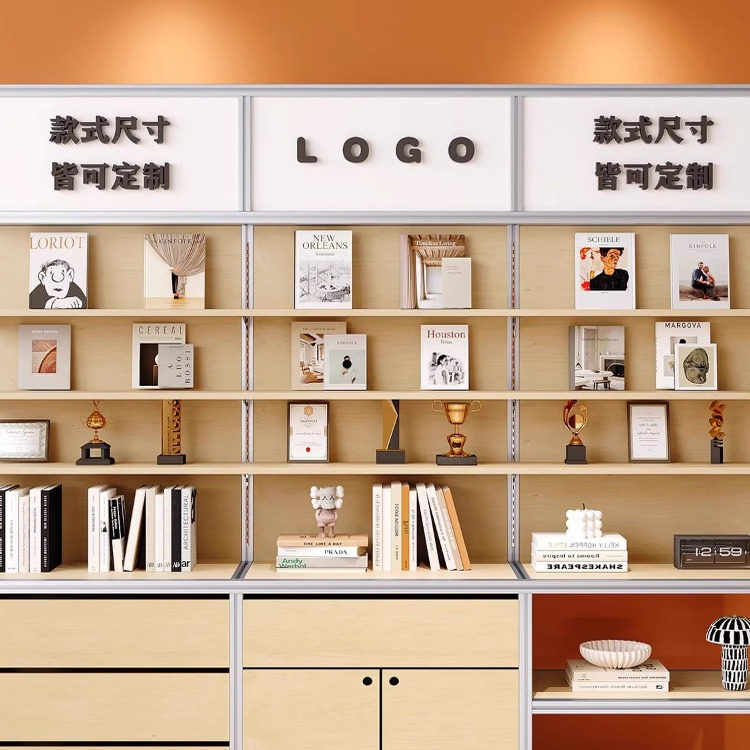 Aluminum Birch Ocean Board Display Shelf: Creative Sample Storage Rack for Shops & Exhibitions