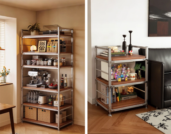 Euro Standard Aluminum Profile Shelf: 20/30/40 Custom Storage & Display Rack for Home