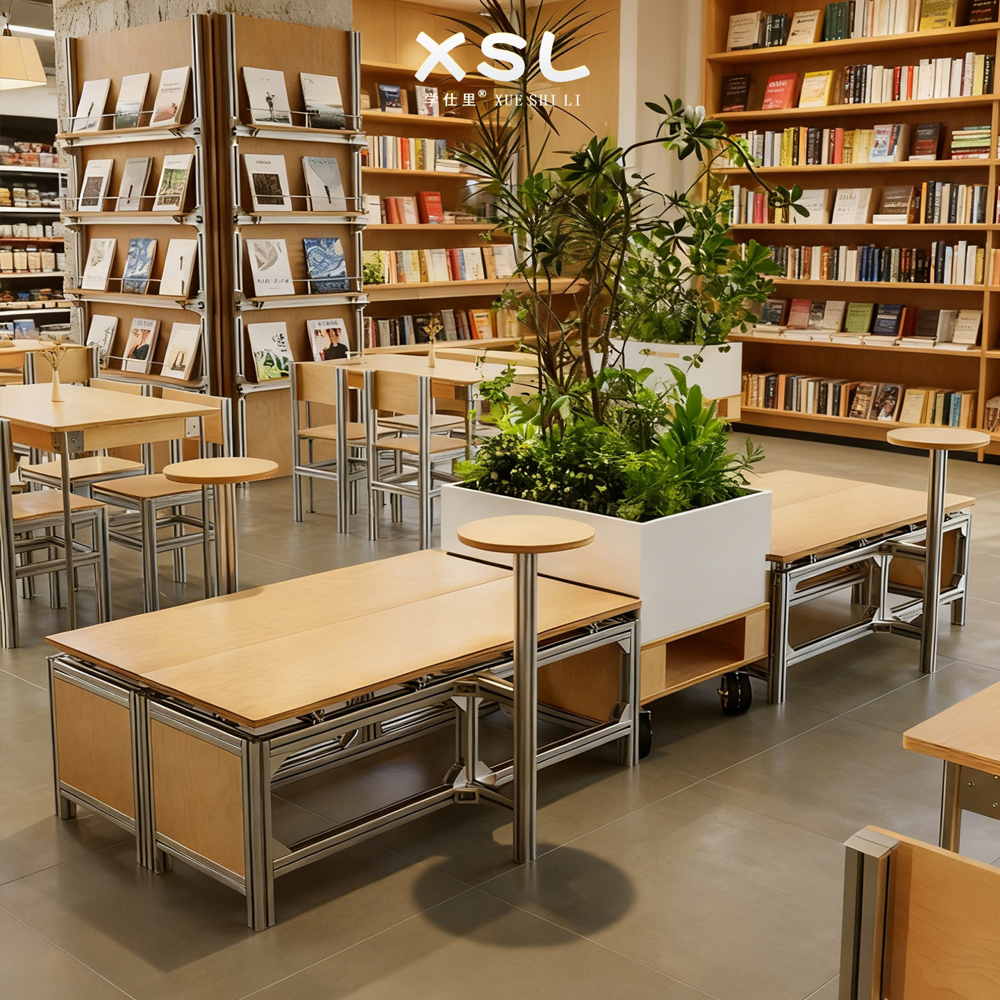 Aluminum Ocean Board Custom Display Shelf: Commercial Bookstore Storage & Exhibition Stand