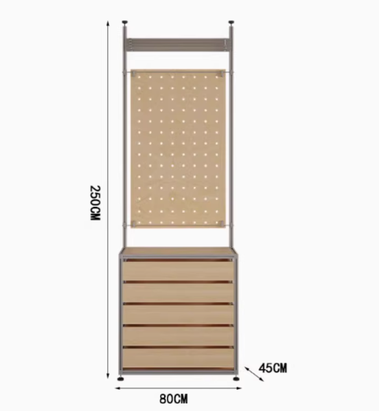 Aluminum Profile Phone Accessory Display Shelving | Modular Retail Phone Case Display Rack