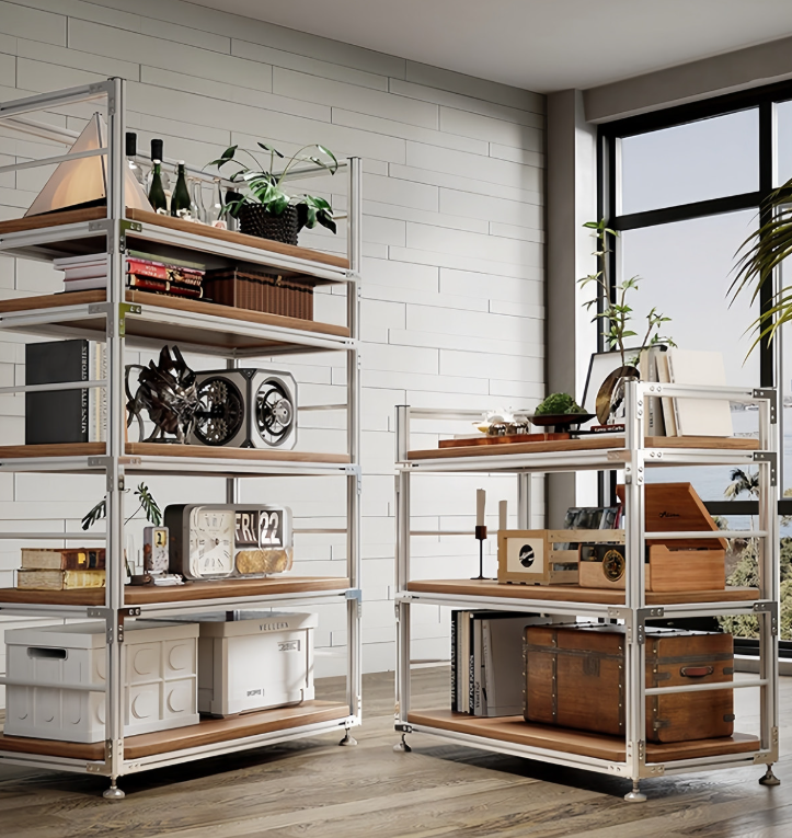 Euro Standard Aluminum Profile Shelf: 20/30/40 Custom Storage & Display Rack for Home