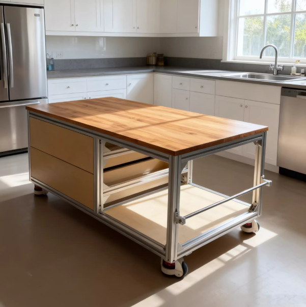 Industrial Aluminum & Marine Board Modern Coffee Table | Living Room Creative Low Long Table