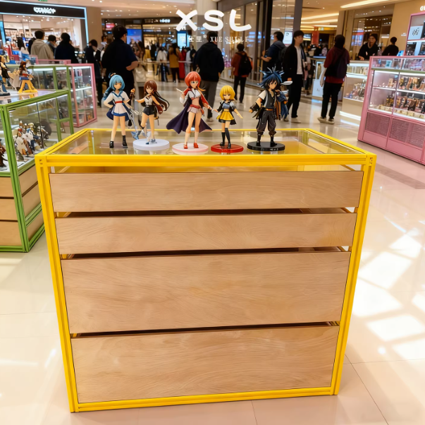 Birch Marine Board Glass-Top Display Cabinet – Aluminum Profile Commercial Drawer Showcase