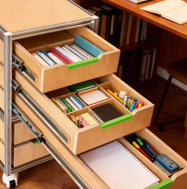 Aluminum Profile Multi-Drawer Mobile Storage Cabinet | Marine Board Office Home Organizer