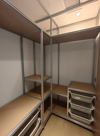 Aluminum Profile Wardrobe Frame: DIY Custom Metal Closet Storage for Bedroom