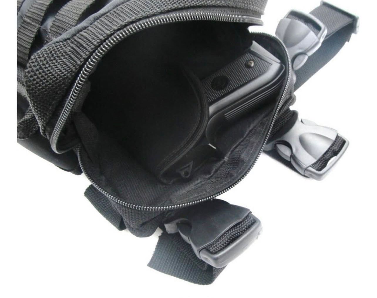 Bolsa Tática de Perna com Coldre Interno Velado