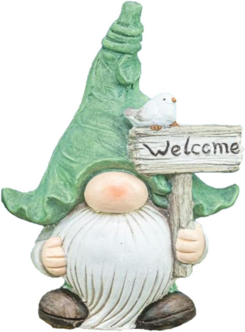 Garden Gnome Welcome Sign Statue