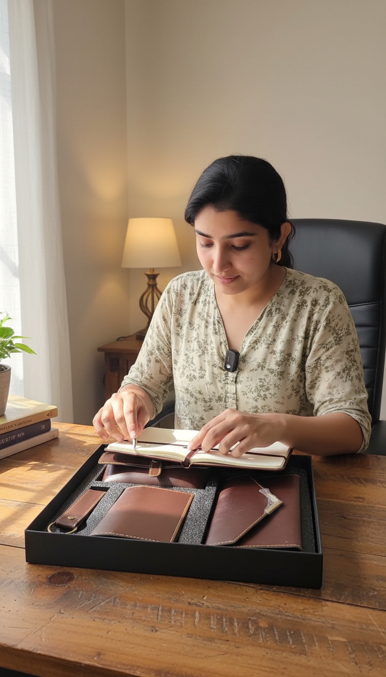 Luxury Leather Gift Set for Woman