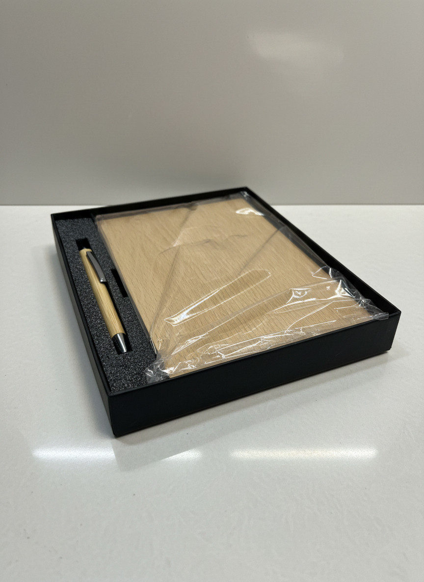 Wooden Notebook & Pen Gift Set