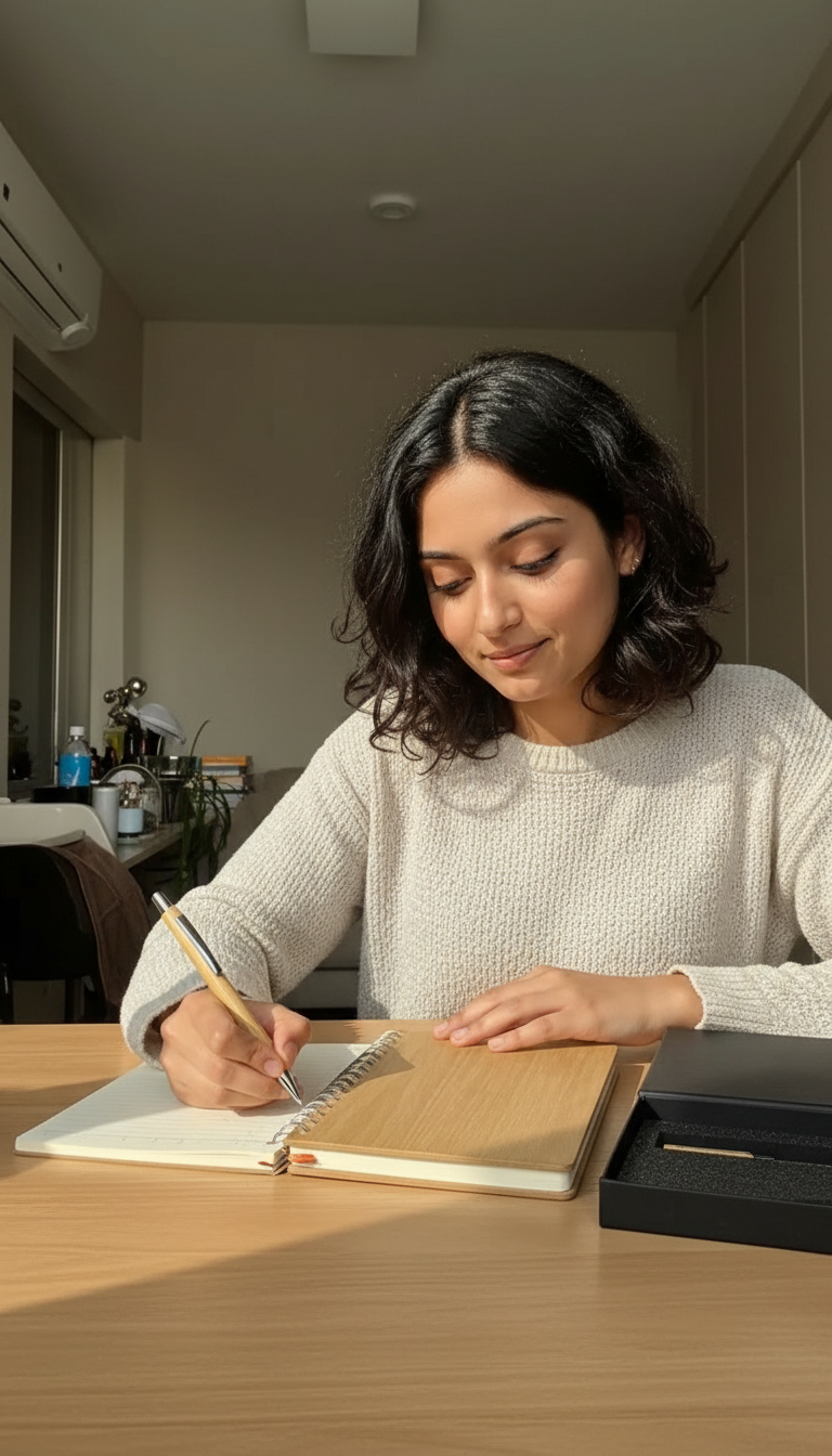 Wooden Notebook & Pen Gift Set