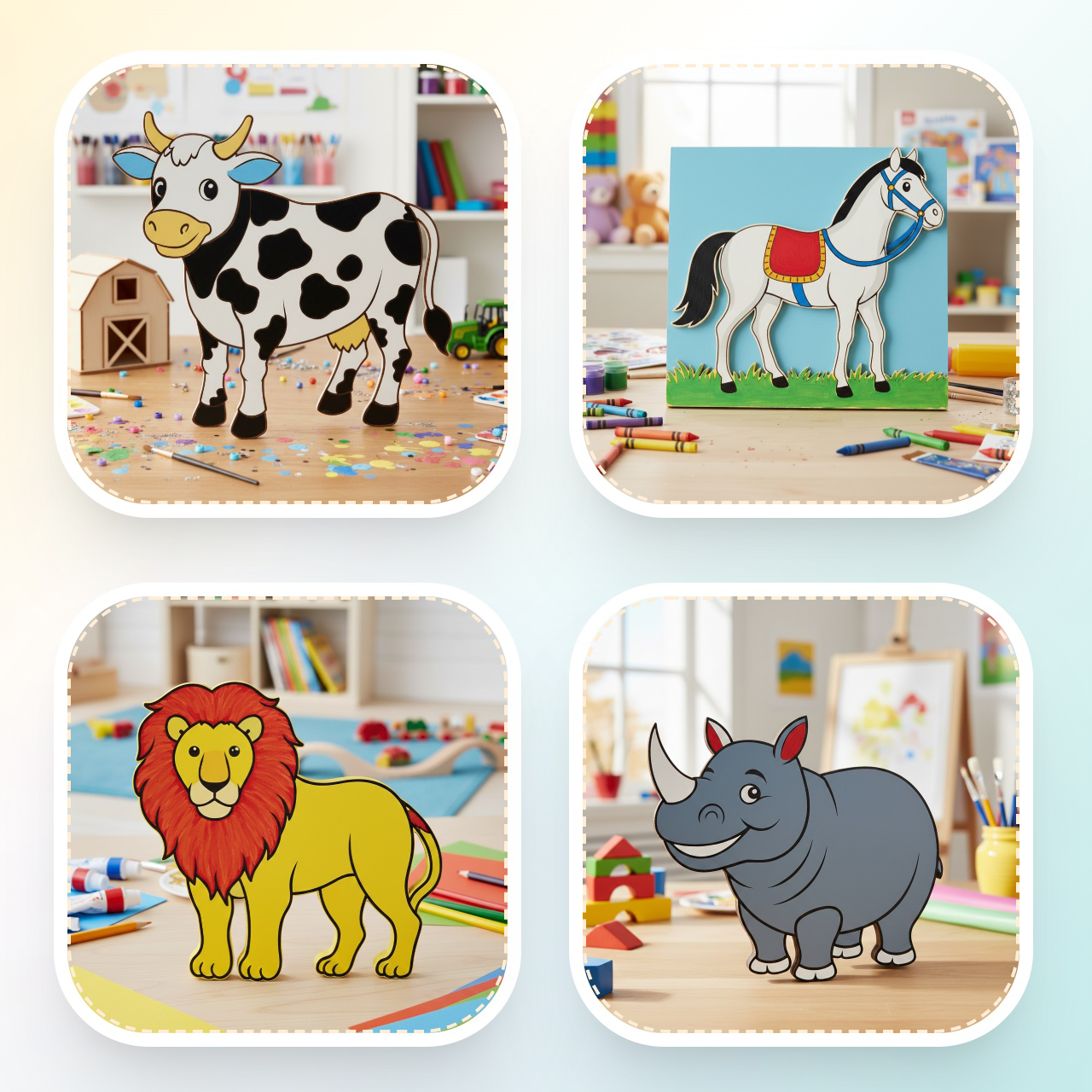 MDF Animal DIY Kit for 3+ Years kids