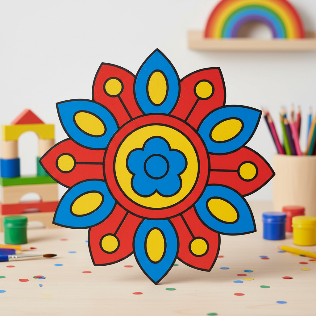 MDF Mandala DIY Kit for 3+ Years kids