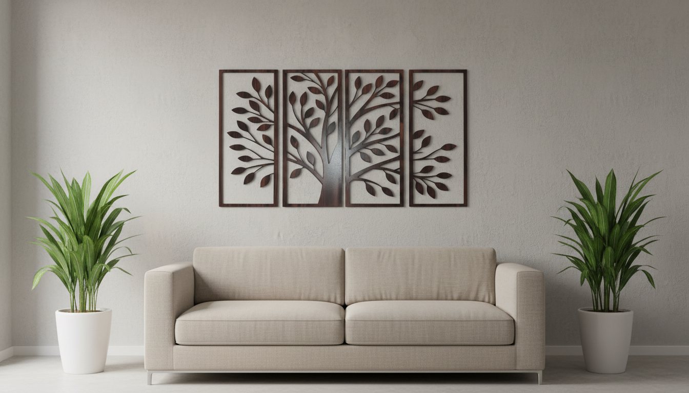 mdf Tree Wall Art Panel Set