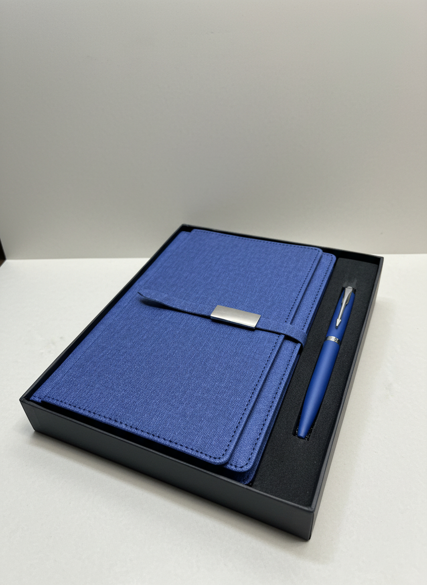 Elegant Blue Notebook Gift Set