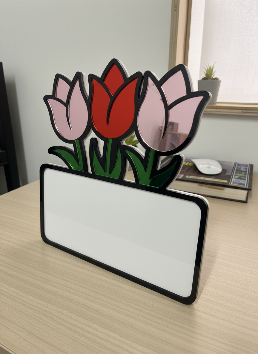Tulip Acrylic Desk Nameplate