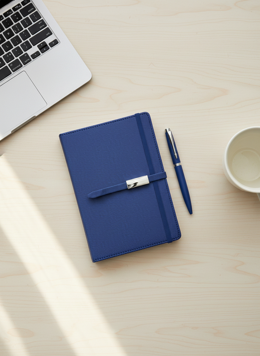 Elegant Blue Notebook Gift Set