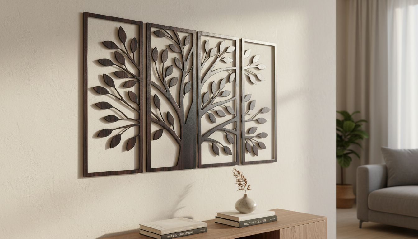 mdf Tree Wall Art Panel Set