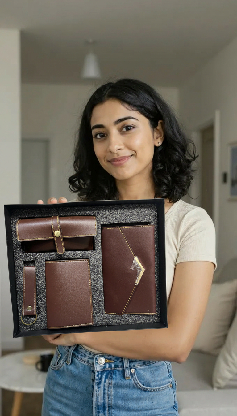 Luxury Leather Gift Set for Woman