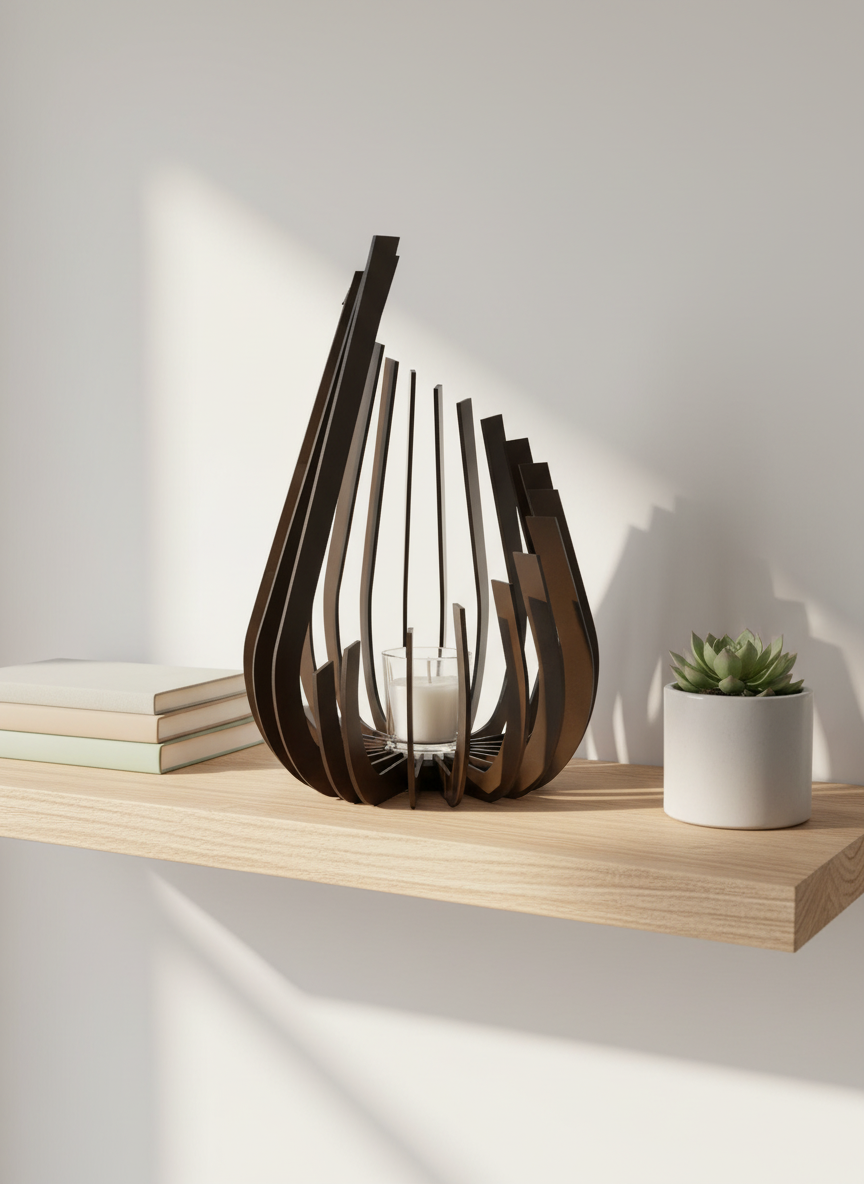 Modern MDF Tea Light Holder