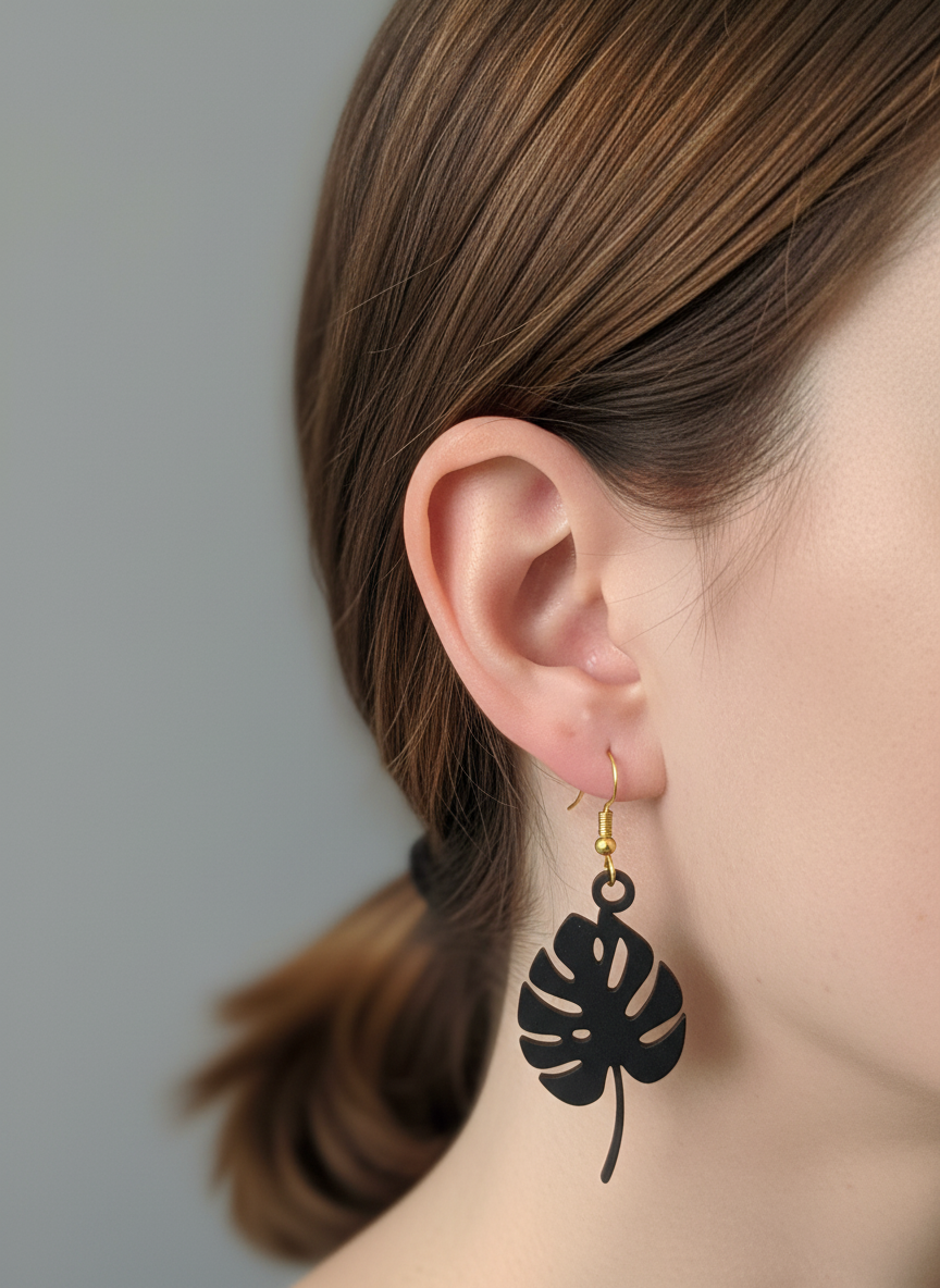 Monstera Leaf Earrings