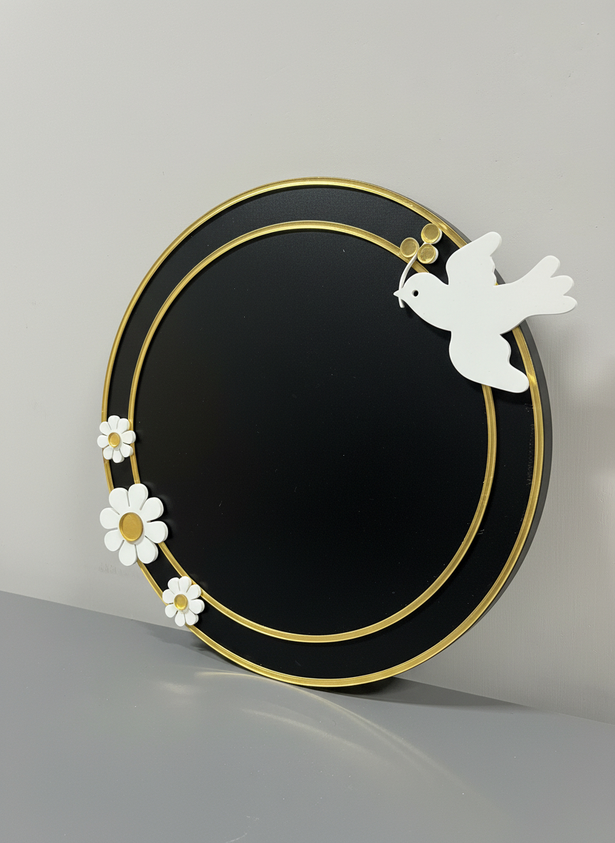 Elegant Daisy Wall Name Plate