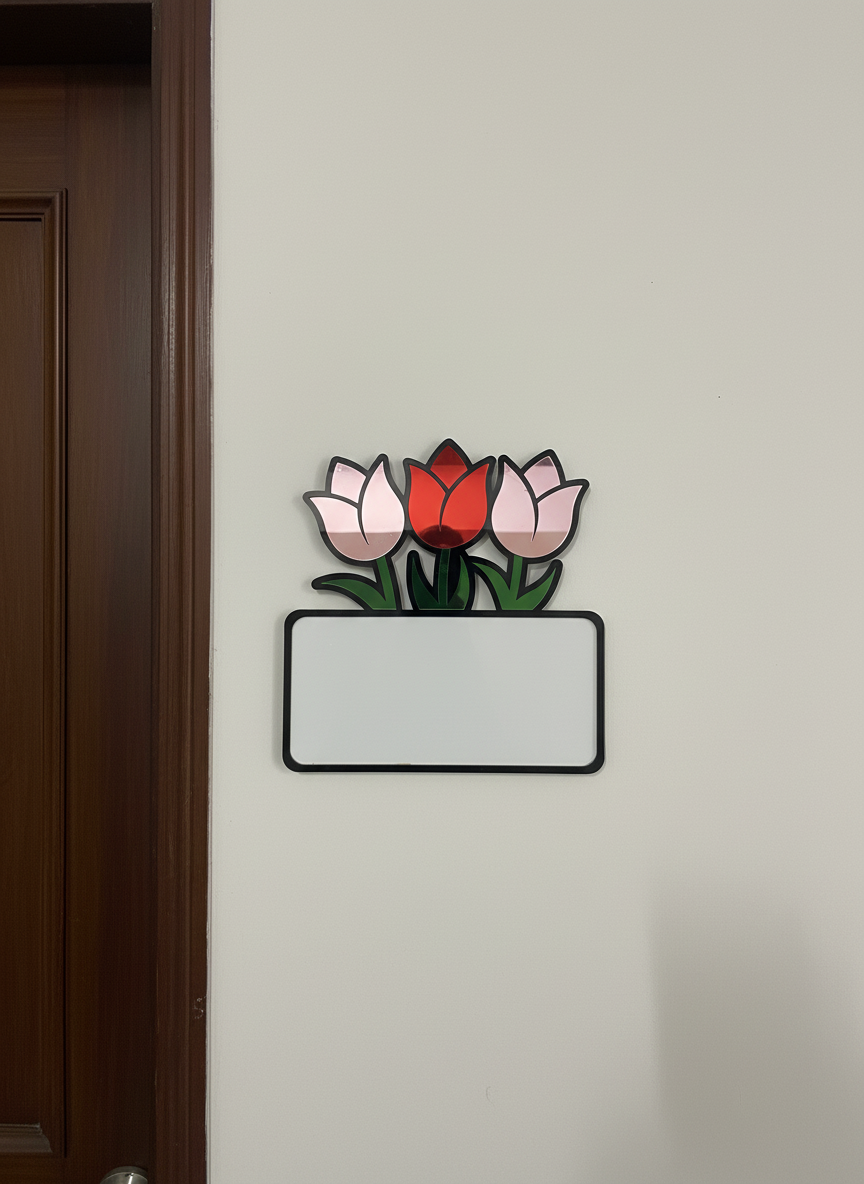 Tulip Acrylic Desk Nameplate