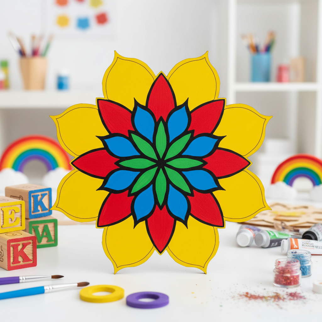 MDF Mandala DIY Kit for 3+ Years kids