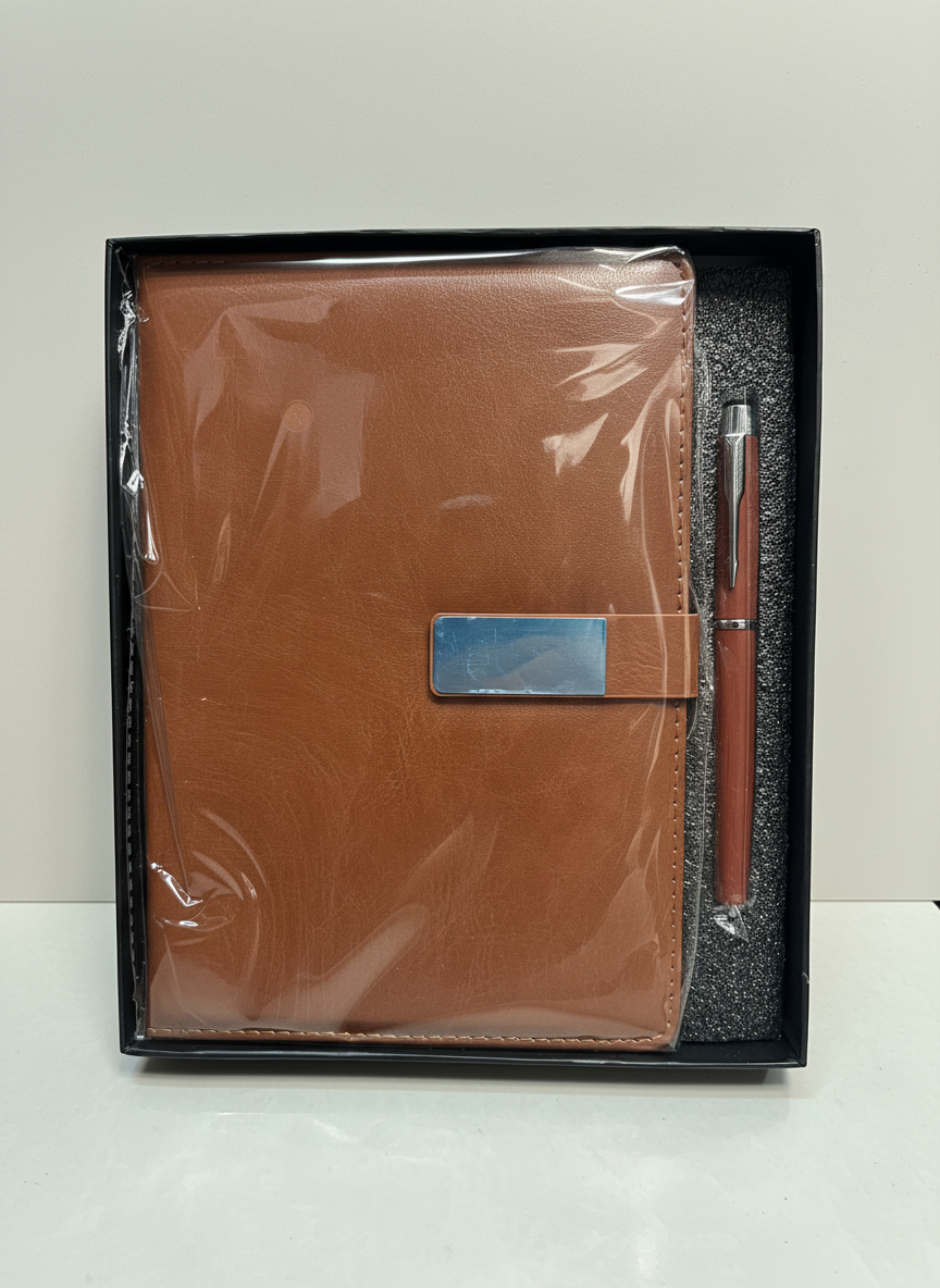 Leather Diary Gift Set