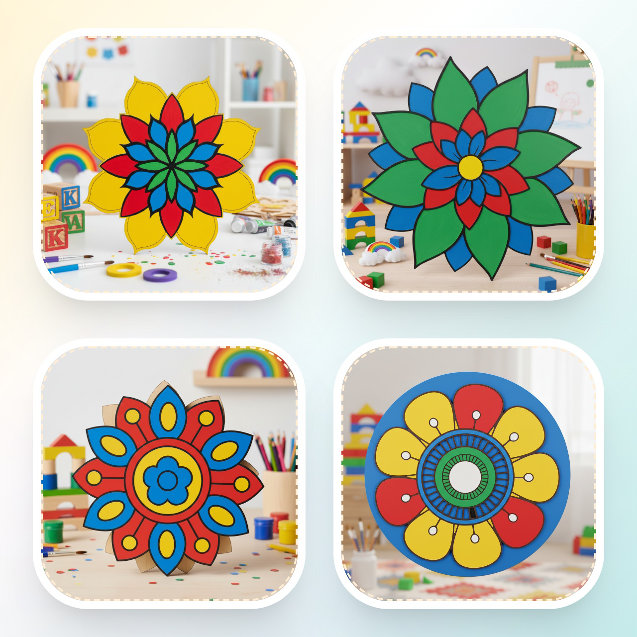 MDF Mandala DIY Kit for 3+ Years kids