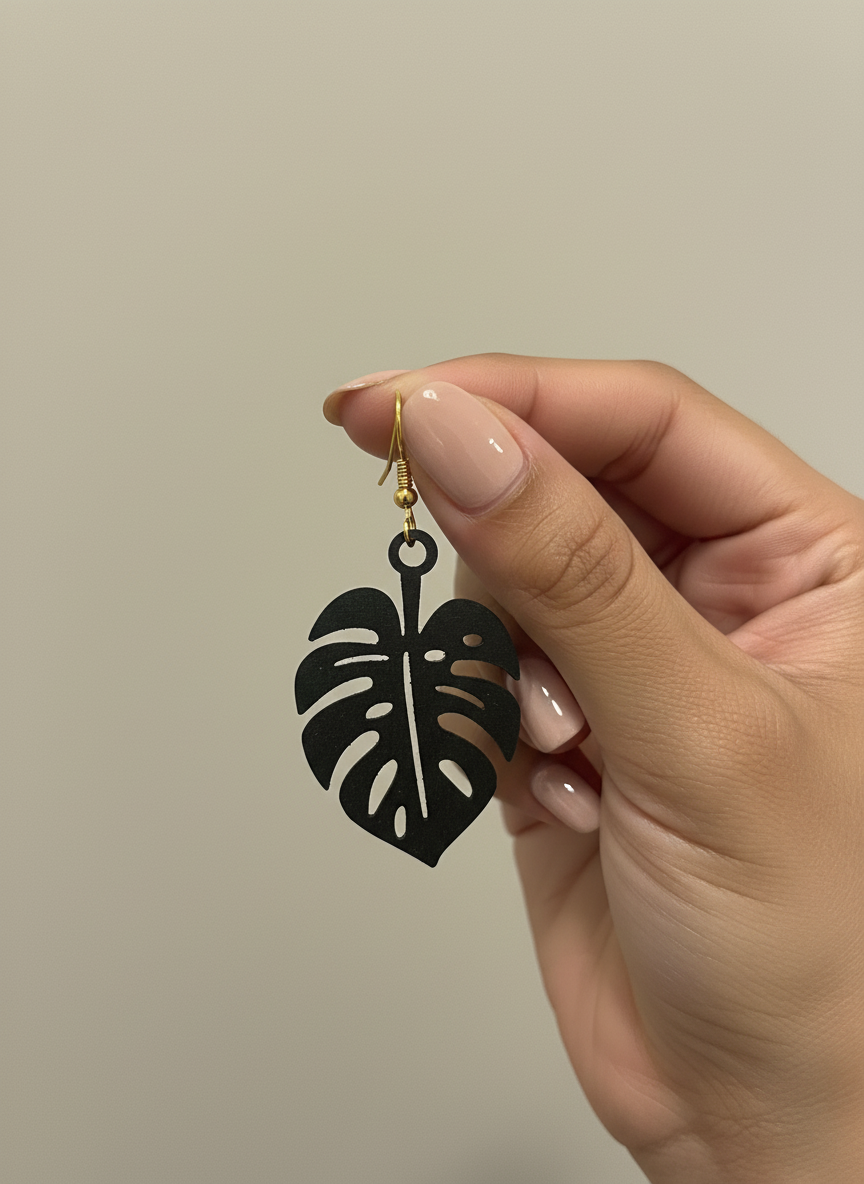 Monstera Leaf Earrings