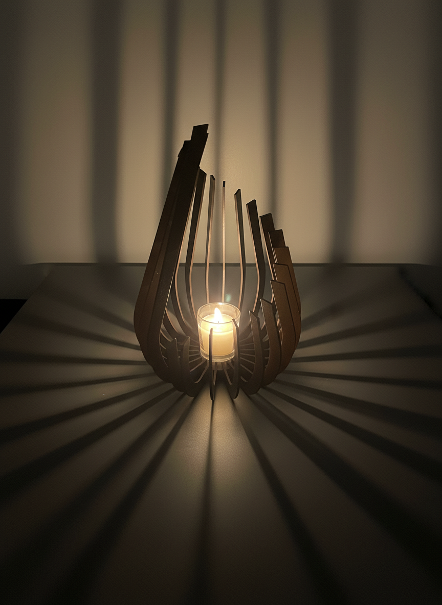 Modern MDF Tea Light Holder