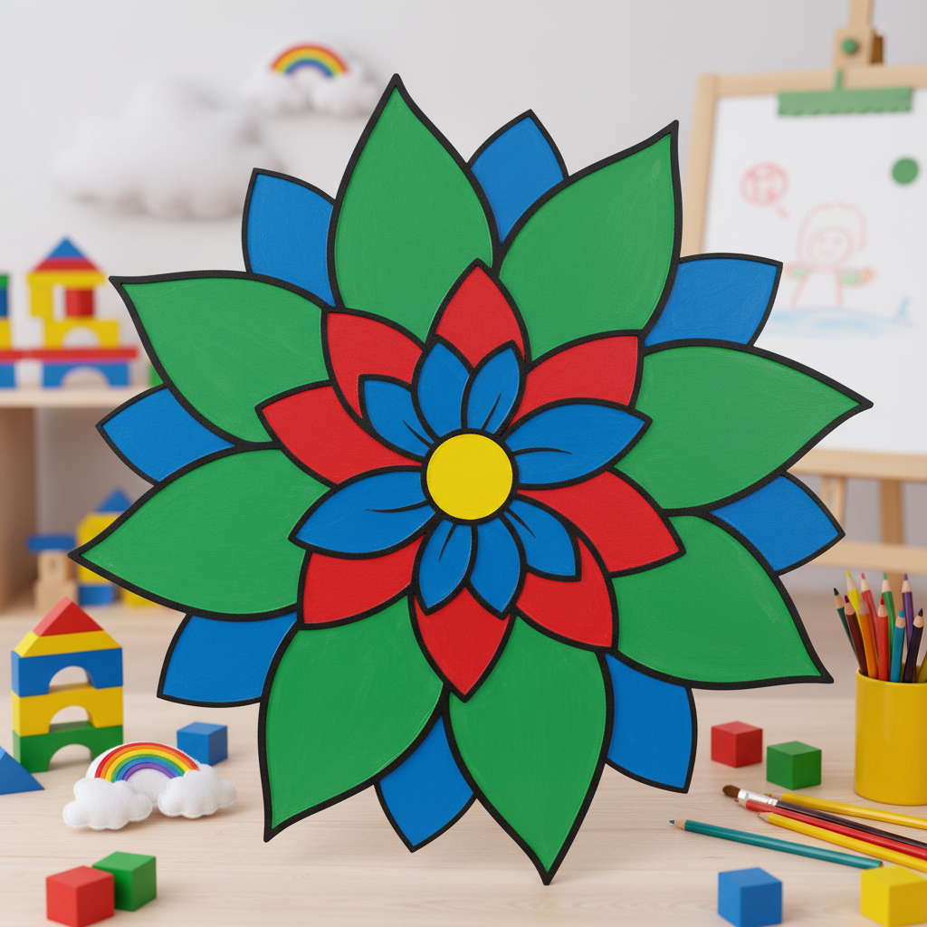 MDF Mandala DIY Kit for 3+ Years kids