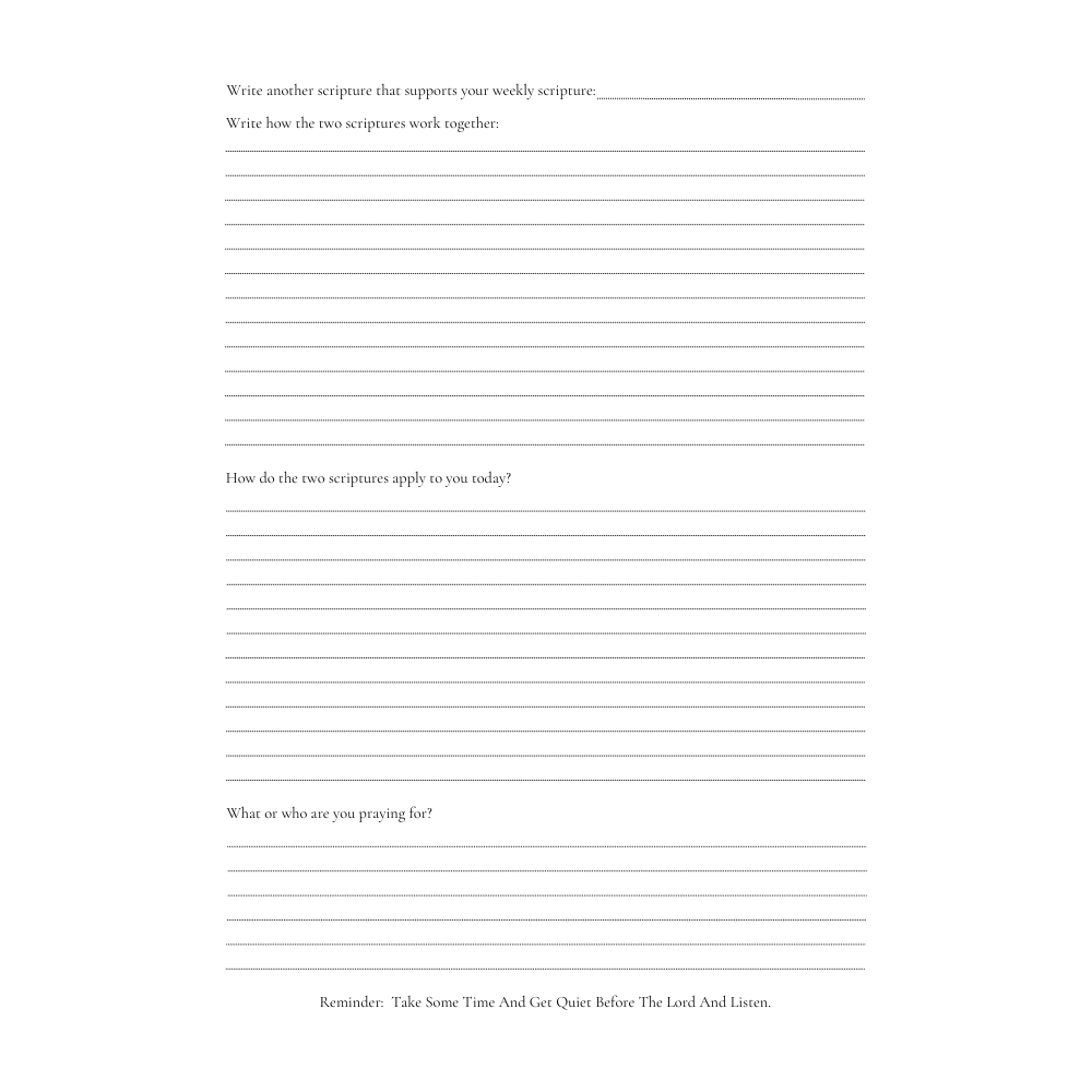 160 Page Hard Cover Weekly Study and Prayer Journal for Christians