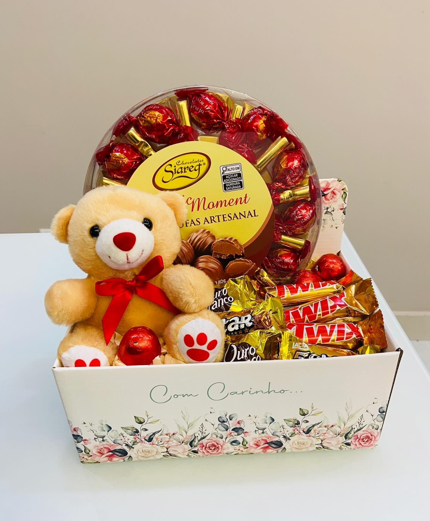 Gift Basket with Chocolates and Teddy Bear