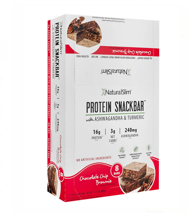NaturalSlim® Protein Snackbar™ Chocolate Chip Brownie | Barras de proteína