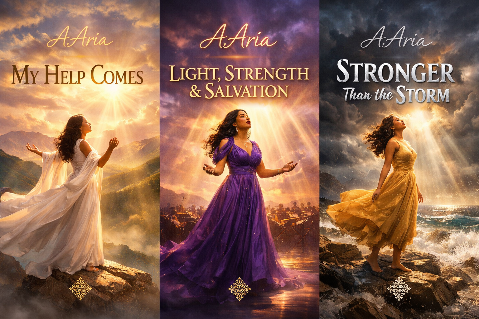 Stronger Than The Storm, Inspirational Digital Music Track by A.Aria