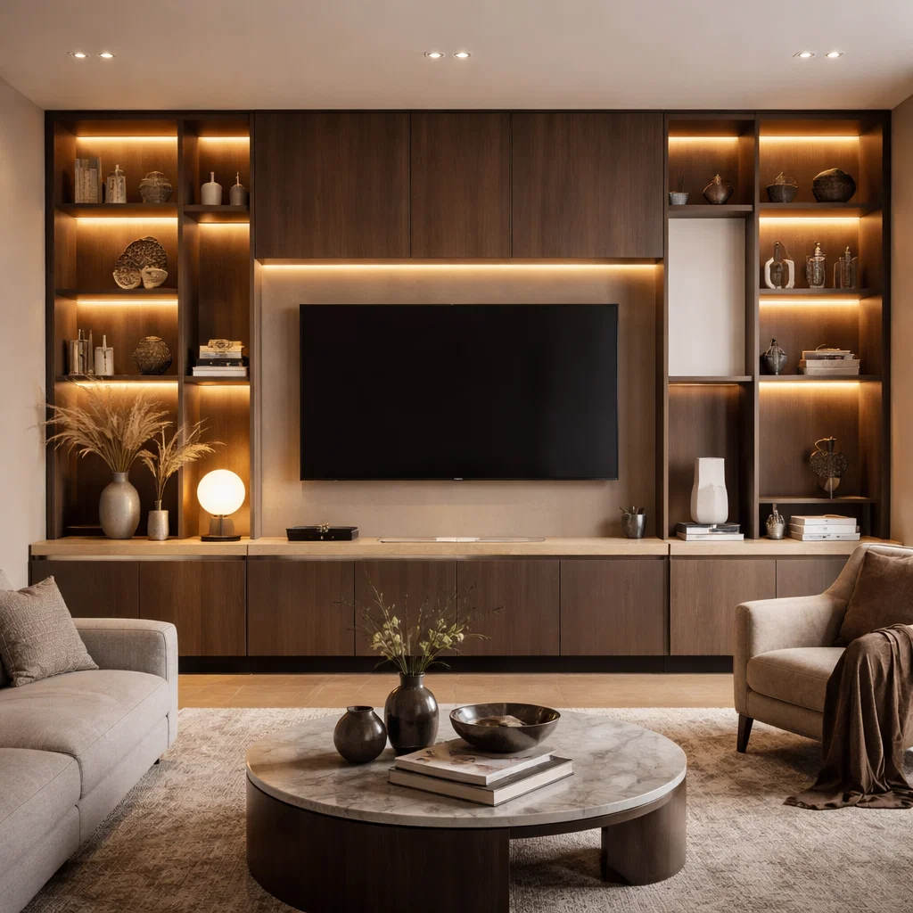 Salotto attrezzato wenge