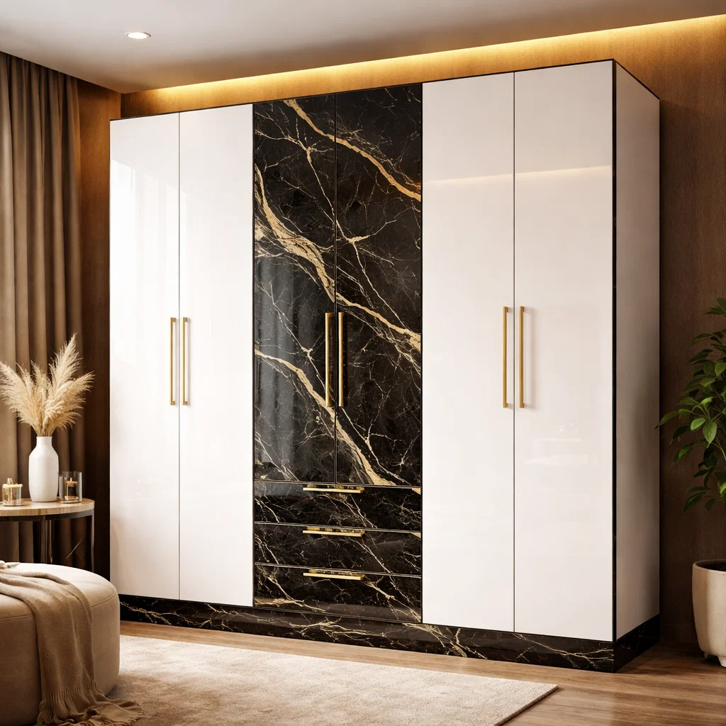 Armadio Carrara gold