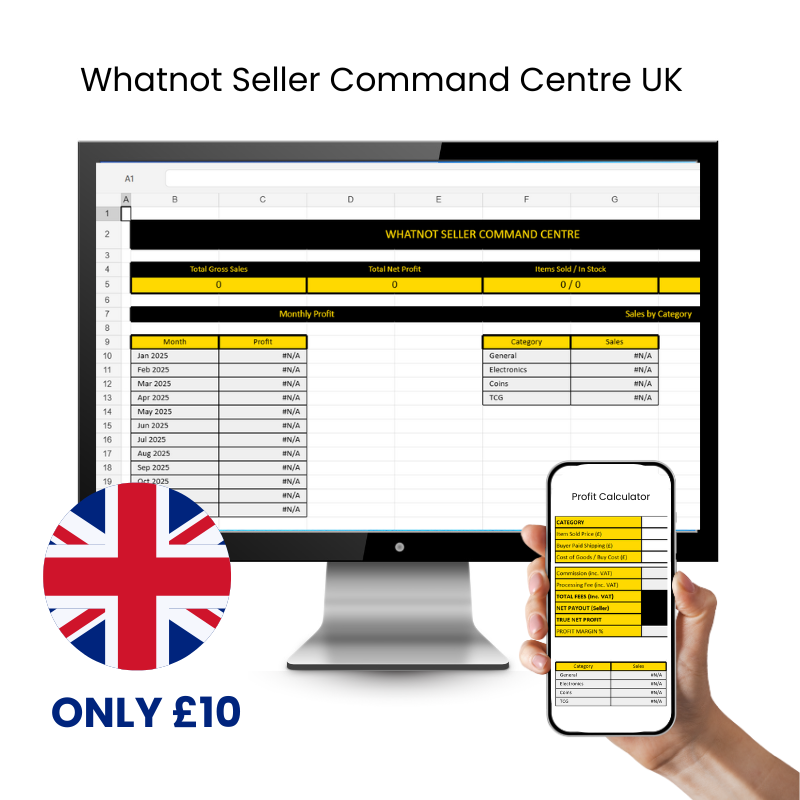 Whatnot Seller Command Centre UK Spreadsheet