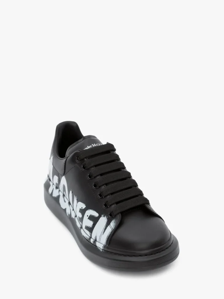 Alexander McQueen Oversized Graffiti Black White