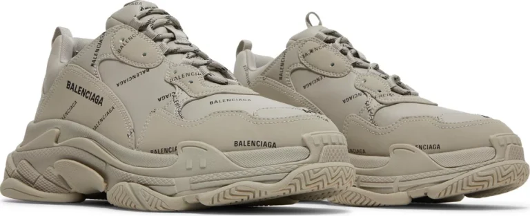 Balenciaga Triple S ‘Allover Logo – Beige’