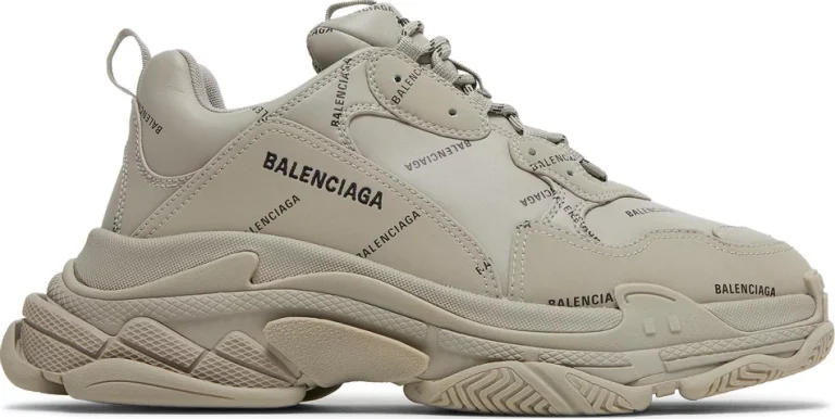 Balenciaga Triple S ‘Allover Logo – Beige’