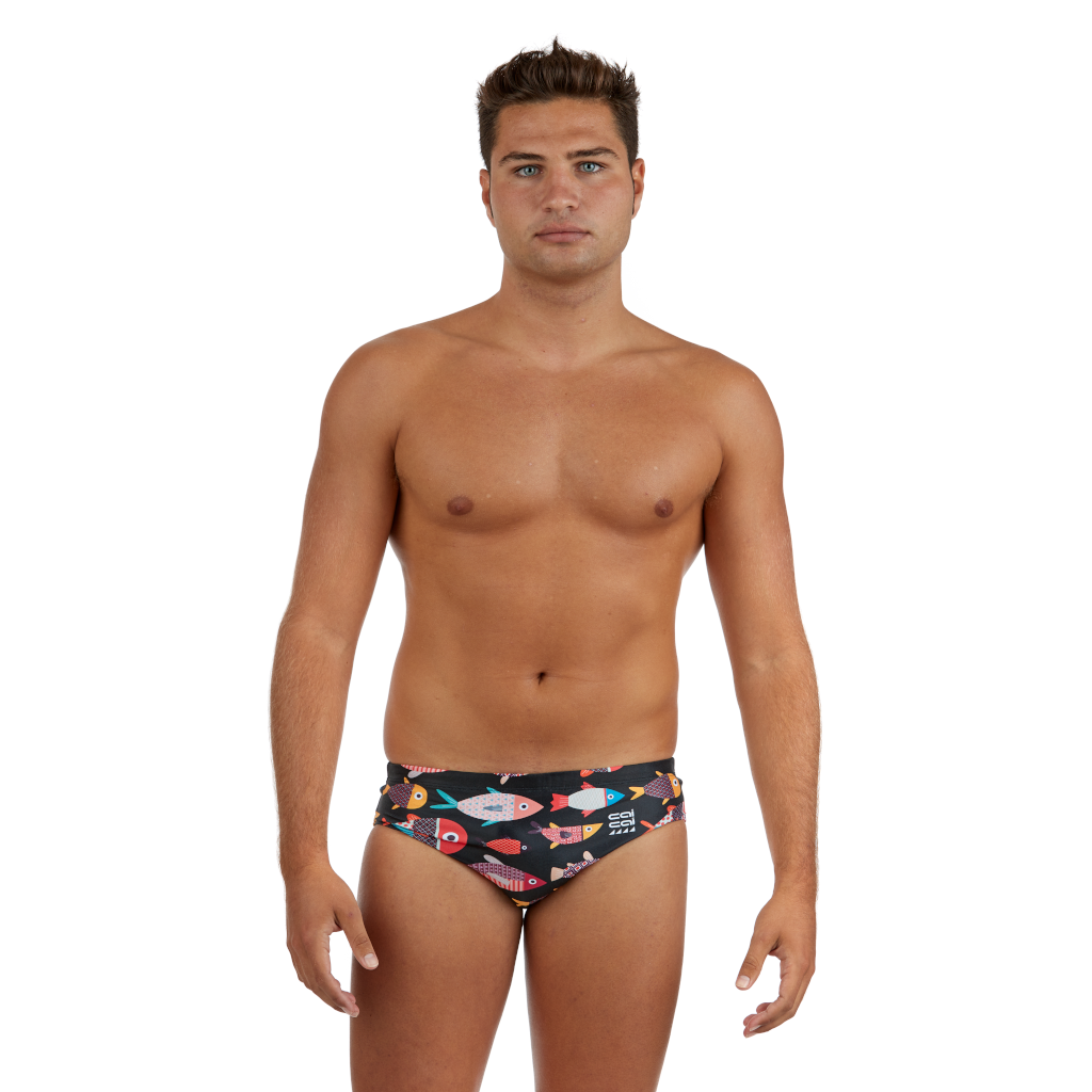 Bañador slip hombre modelo "Peces"