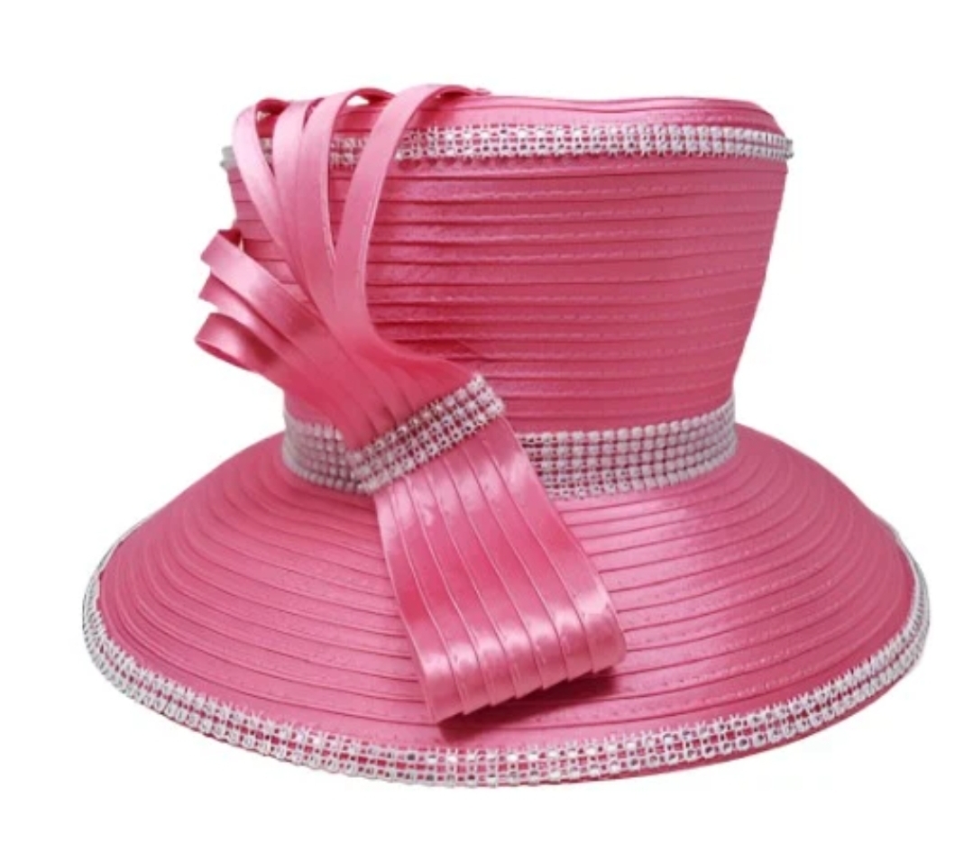 Elegant Pink Wide-Brim Hat